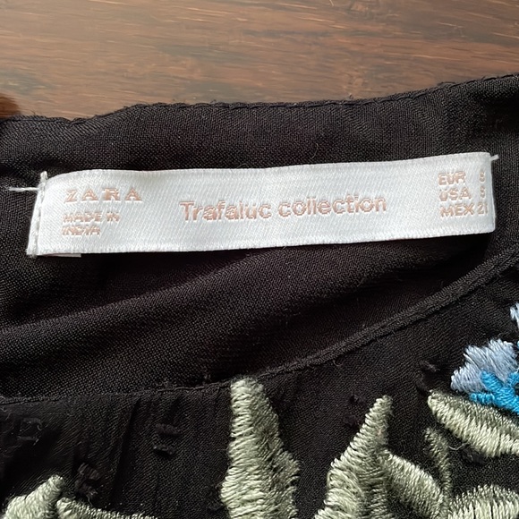 ZARA EMBROIDERED TOP - Picture 8 of 9